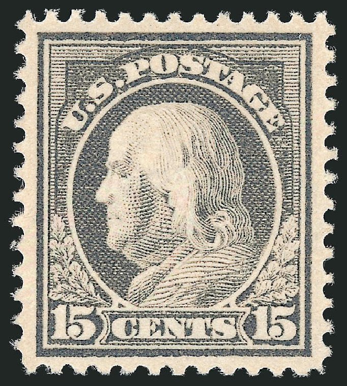 US Stamp Value Scott Catalog # 418 - 1912 15c Franklin Perf 12. Robert Siegel Auction Galleries, Dec 2011, Sale 1017, Lot 801