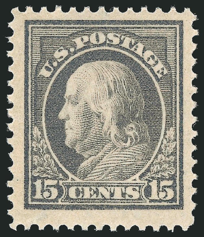 Value of US Stamps Scott Catalogue #418 - 1912 15c Franklin Perf 12. Robert Siegel Auction Galleries, Dec 2012, Sale 1037, Lot 2051