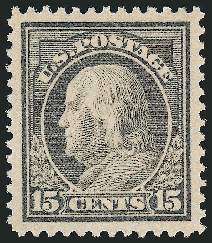 Costs of US Stamp Scott Cat. #418 - 15c 1912 Franklin Perf 12. Robert Siegel Auction Galleries, Sep 2009, Sale 968B, Lot 534