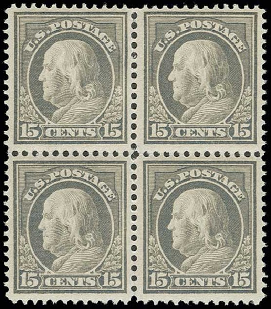 Price of US Stamp Scott Catalogue 418: 15c 1912 Franklin Perf 12. H.R. Harmer, Jun 2013, Sale 3003, Lot 1292