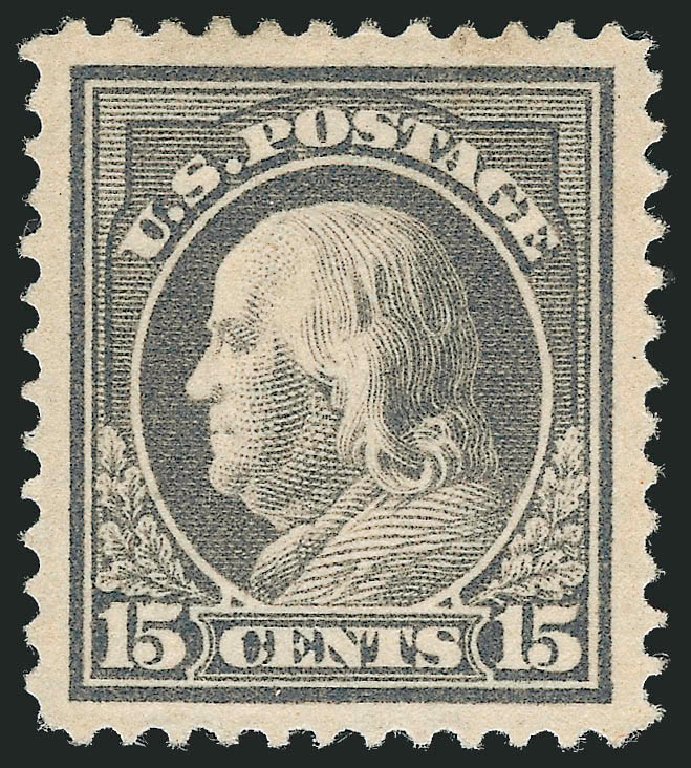 Prices of US Stamps Scott Catalog 418: 15c 1912 Franklin Perf 12. Robert Siegel Auction Galleries, Mar 2014, Sale 1067, Lot 1503