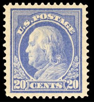 Price of US Stamp Scott Catalog 419: 20c 1914 Franklin Perf 12. Cherrystone Auctions, Mar 2008, Sale 200803, Lot 268