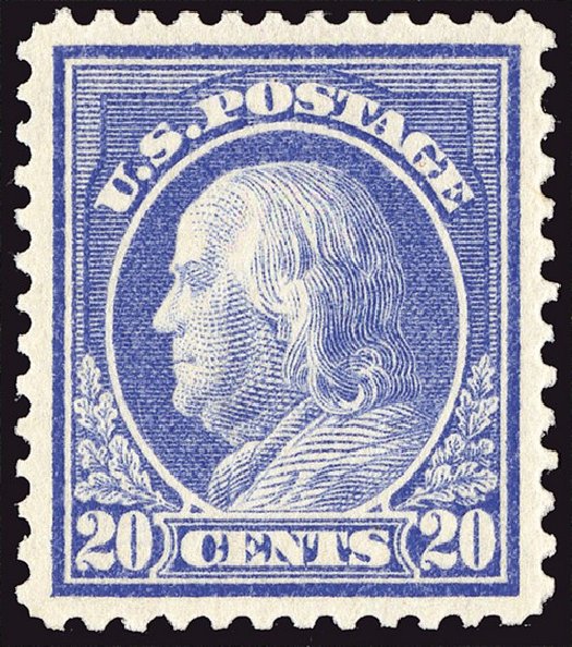 Price of US Stamp Scott Catalog #419 - 20c 1914 Franklin Perf 12. Spink Shreves Galleries, Jan 2014, Sale 146, Lot 408