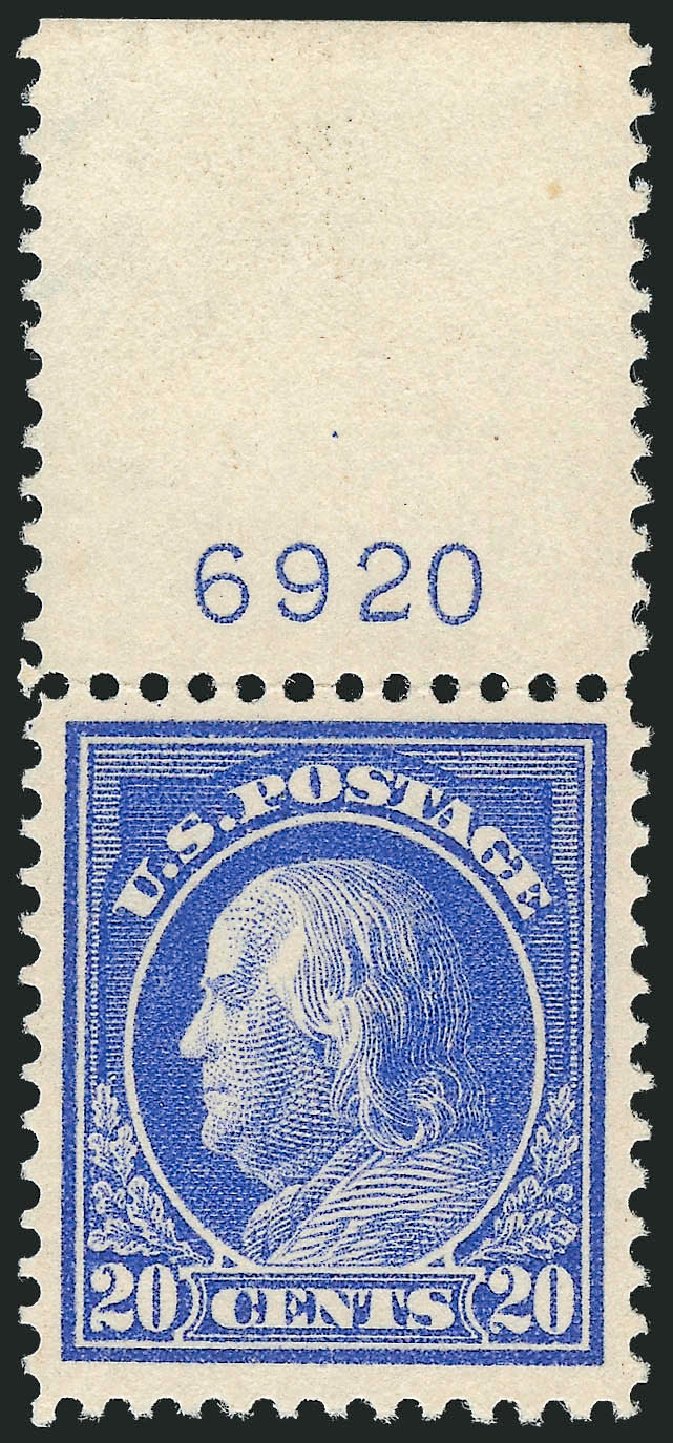 US Stamp Price Scott Catalog 419: 1914 20c Franklin Perf 12. Robert Siegel Auction Galleries, Oct 2012, Sale 1033, Lot 4219
