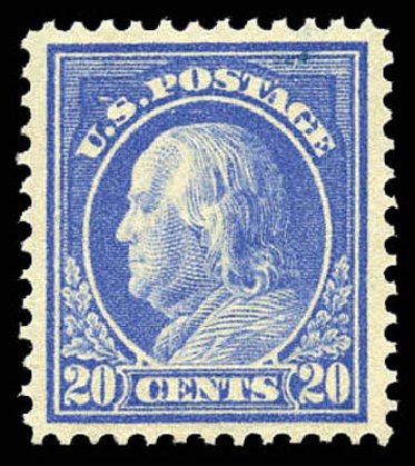 Prices of US Stamps Scott Cat. #419 - 20c 1914 Franklin Perf 12. Matthew Bennett International, Mar 2011, Sale 337, Lot 2890