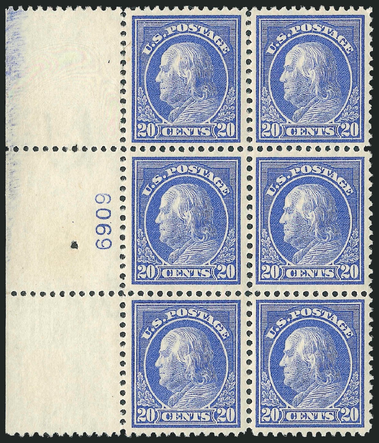 US Stamp Value Scott Catalog #419 - 20c 1914 Franklin Perf 12. Robert Siegel Auction Galleries, Mar 2013, Sale 1040, Lot 1791
