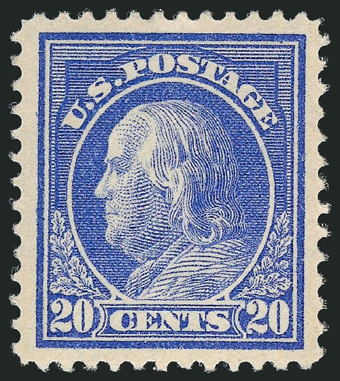 Price of US Stamps Scott Catalogue #419: 20c 1914 Franklin Perf 12. Robert Siegel Auction Galleries, May 2013, Sale 1044, Lot 271