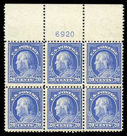 Prices of US Stamp Scott 419 - 1914 20c Franklin Perf 12. Matthew Bennett International, Mar 2012, Sale 344, Lot 4574