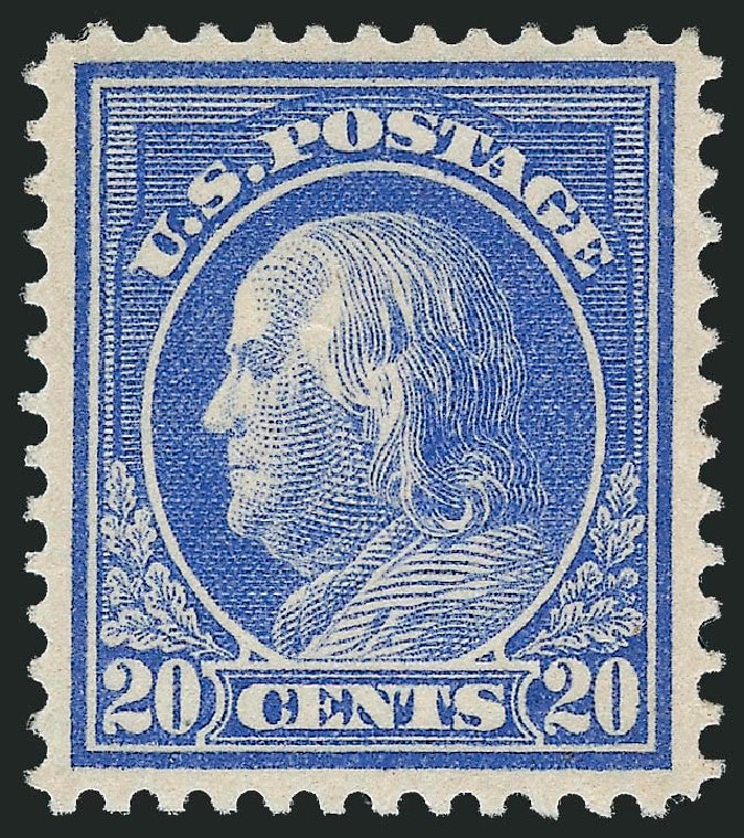 US Stamps Price Scott Catalog # 419 - 20c 1914 Franklin Perf 12. Robert Siegel Auction Galleries, Dec 2013, Sale 1062, Lot 604