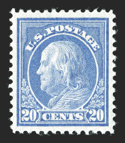 Price of US Stamps Scott #419: 20c 1914 Franklin Perf 12. Spink Shreves Galleries, Jul 2012, Sale 140, Lot 264