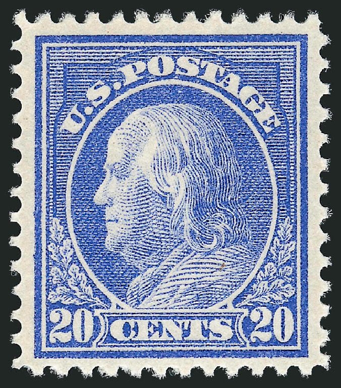 Price of US Stamp Scott 419: 1914 20c Franklin Perf 12. Robert Siegel Auction Galleries, Dec 2012, Sale 1037, Lot 2052