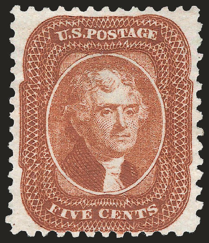 Cost of US Stamp Scott 42 - 1875 5c Jefferson Reprint. Robert Siegel Auction Galleries, Apr 2009, Sale 972, Lot 3055