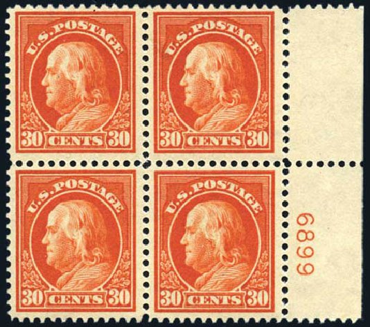 US Stamps Price Scott Catalogue #420 - 1914 30c Franklin Perf 12. Harmer-Schau Auction Galleries, Jun 2008, Sale 78, Lot 1557
