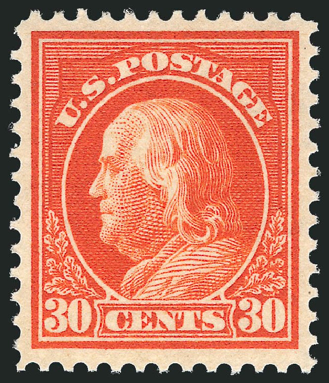 Costs of US Stamp Scott Catalog #420 - 30c 1914 Franklin Perf 12. Robert Siegel Auction Galleries, Dec 2011, Sale 1017, Lot 804
