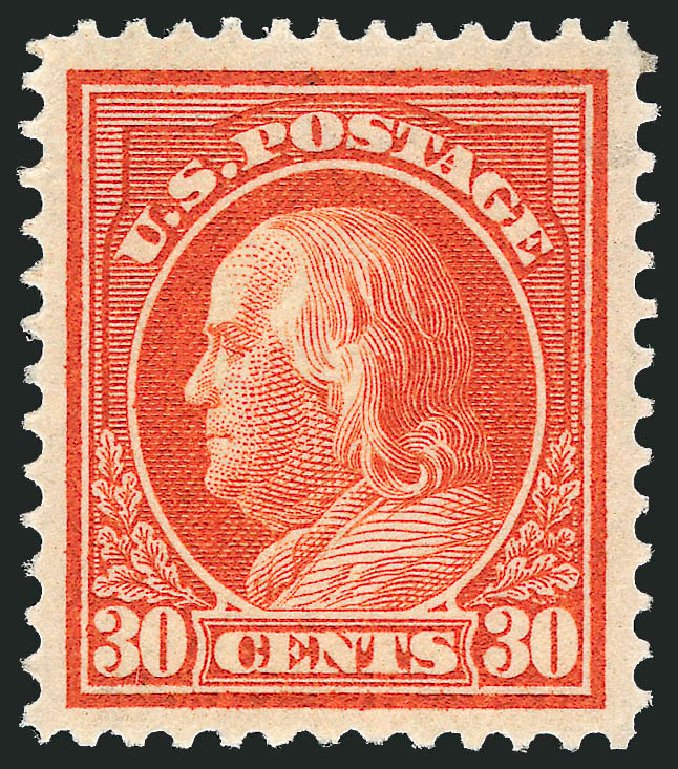 US Stamp Value Scott Catalog #420 - 1914 30c Franklin Perf 12. Robert Siegel Auction Galleries, Dec 2011, Sale 1017, Lot 803