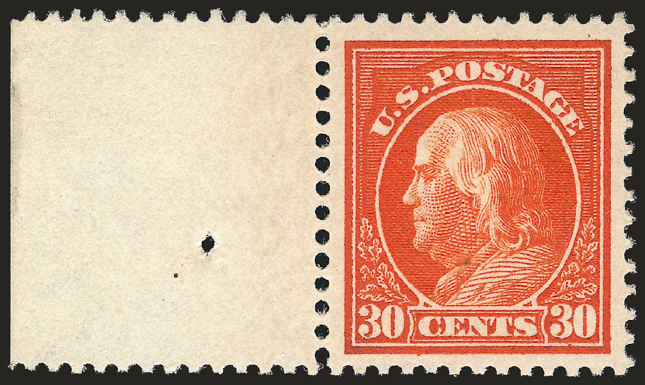 Values of US Stamp Scott #420: 1914 30c Franklin Perf 12. Robert Siegel Auction Galleries, Apr 2010, Sale 984, Lot 873