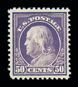 Costs of US Stamp Scott Catalogue 421 - 50c 1914 Franklin Perf 12. Matthew Bennett International, Jun 2007, Sale 319, Lot 1438
