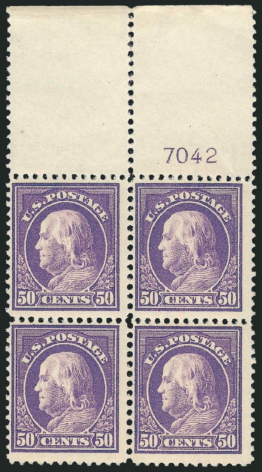 US Stamp Price Scott # 421 - 1914 50c Franklin Perf 12. Robert Siegel Auction Galleries, Mar 2014, Sale 1067, Lot 1509