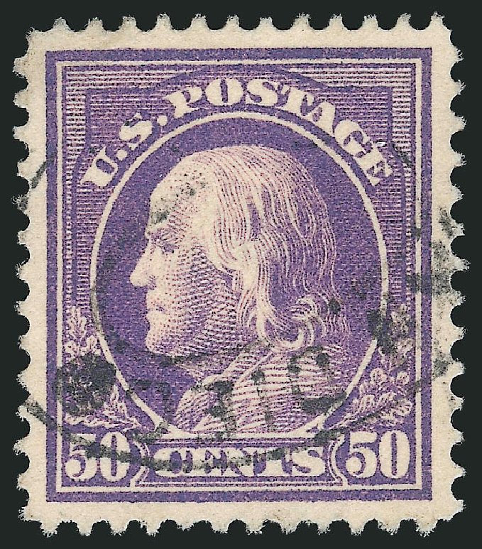 Cost of US Stamp Scott # 421: 1914 50c Franklin Perf 12. Robert Siegel Auction Galleries, Mar 2014, Sale 1067, Lot 1510