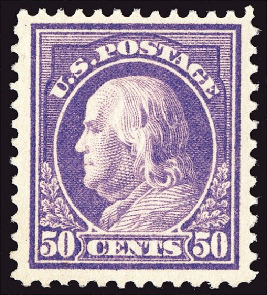 Prices of US Stamp Scott Catalogue # 421: 1914 50c Franklin Perf 12. Spink Shreves Galleries, Jan 2014, Sale 146, Lot 410