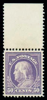Cost of US Stamps Scott Catalogue 421: 1914 50c Franklin Perf 12. Matthew Bennett International, Oct 2007, Sale 322, Lot 2211