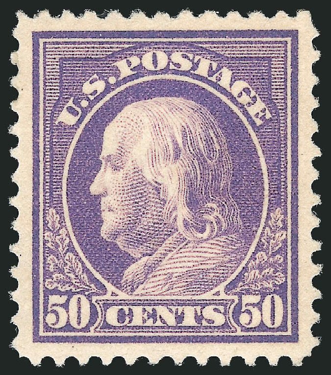 US Stamps Value Scott Catalog # 421: 50c 1914 Franklin Perf 12. Robert Siegel Auction Galleries, Jun 2011, Sale 1011, Lot 725