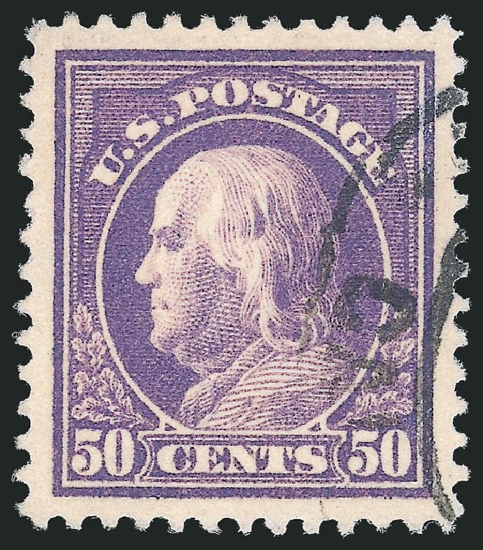 Price of US Stamps Scott Catalogue 421 - 1914 50c Franklin Perf 12. Robert Siegel Auction Galleries, Oct 2012, Sale 1032, Lot 3525