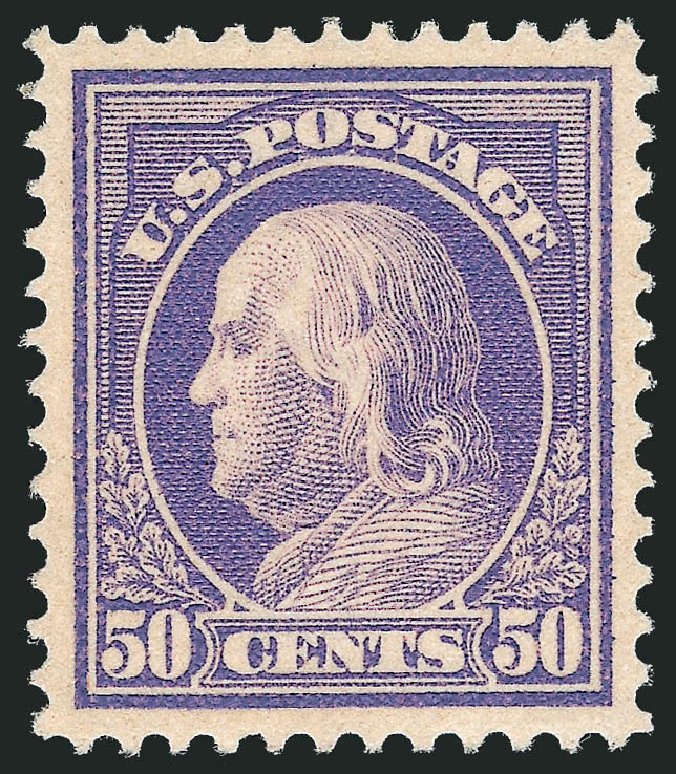 Price of US Stamps Scott Catalog #422: 1914 50c Franklin Perf 12. Robert Siegel Auction Galleries, Nov 2013, Sale 1061, Lot 3907