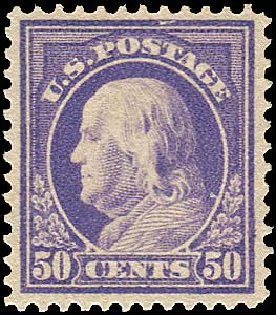 Price of US Stamp Scott Cat. #422 - 1914 50c Franklin Perf 12. Regency-Superior, Nov 2014, Sale 108, Lot 818