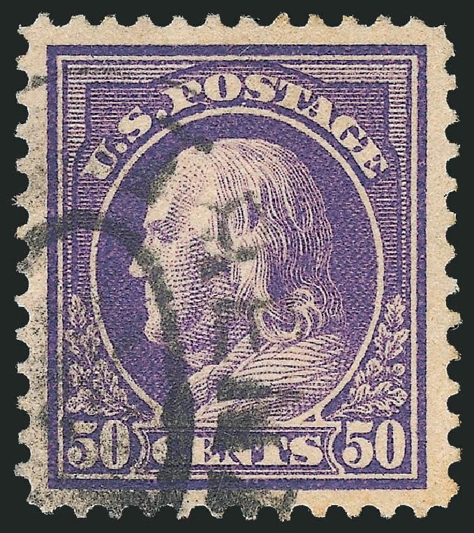 Costs of US Stamps Scott Catalogue #422: 1914 50c Franklin Perf 12. Robert Siegel Auction Galleries, Sep 2012, Sale 1028, Lot 381