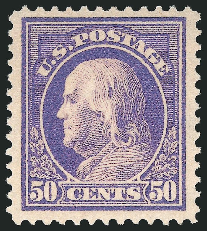 US Stamp Price Scott Cat. # 422 - 1914 50c Franklin Perf 12. Robert Siegel Auction Galleries, Apr 2015, Sale 1096, Lot 671
