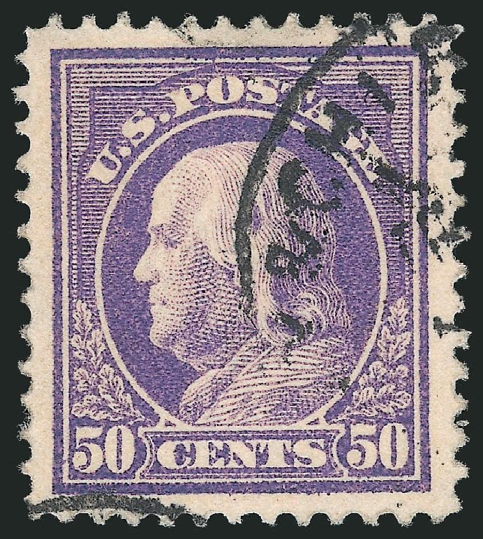 US Stamp Prices Scott # 422: 1914 50c Franklin Perf 12. Robert Siegel Auction Galleries, Feb 2015, Sale 1093, Lot 284