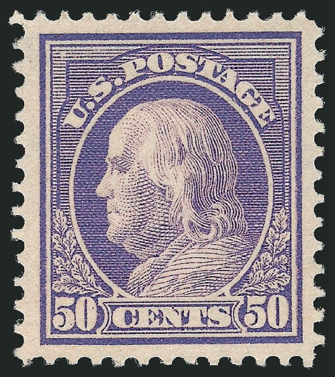 US Stamps Price Scott Catalog # 422 - 50c 1914 Franklin Perf 12. Robert Siegel Auction Galleries, Nov 2012, Sale 1034, Lot 395
