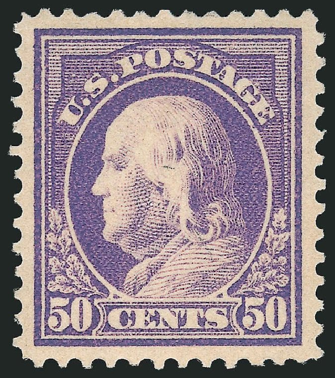 Price of US Stamps Scott Cat. # 422 - 50c 1914 Franklin Perf 12. Robert Siegel Auction Galleries, Mar 2014, Sale 1067, Lot 1512