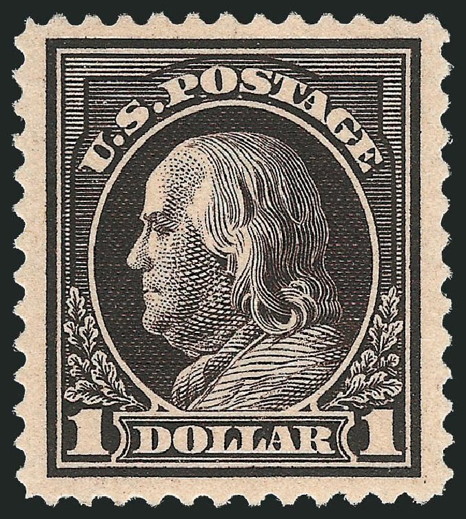 Price of US Stamps Scott Cat. #423: 1915 US$1.00 Franklin Perf 12. Robert Siegel Auction Galleries, Oct 2011, Sale 1013, Lot 417