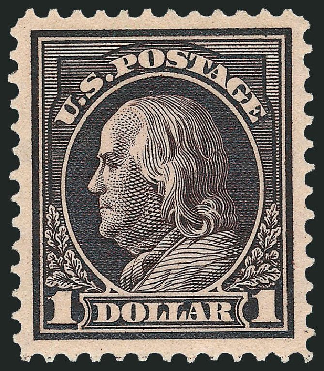 US Stamp Price Scott # 423: 1915 US$1.00 Franklin Perf 12. Robert Siegel Auction Galleries, Dec 2013, Sale 1062, Lot 607