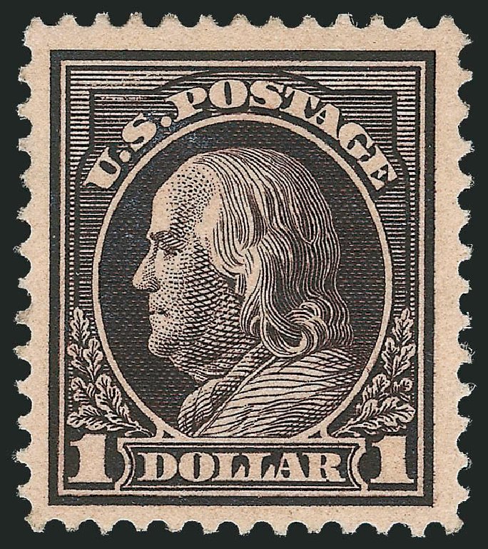 US Stamps Prices Scott Catalogue # 423 - US$1.00 1915 Franklin Perf 12. Robert Siegel Auction Galleries, Mar 2013, Sale 1040, Lot 1799