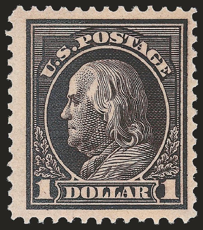 Costs of US Stamp Scott Catalog 423 - US$1.00 1915 Franklin Perf 12. Robert Siegel Auction Galleries, Apr 2010, Sale 984, Lot 881