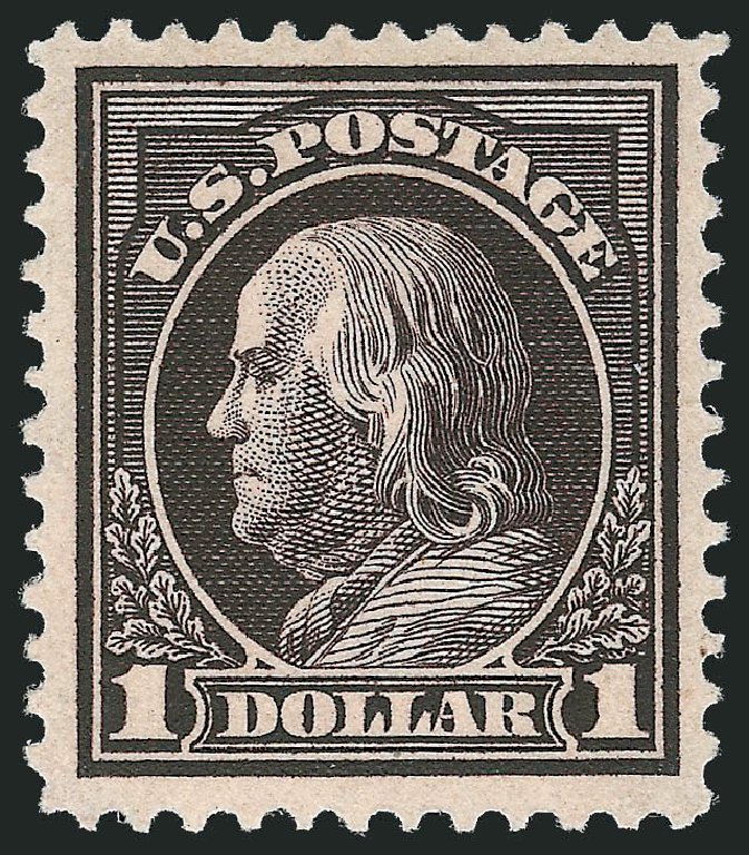 Price of US Stamp Scott Cat. # 423: 1915 US$1.00 Franklin Perf 12. Robert Siegel Auction Galleries, Mar 2011, Sale 1007, Lot 2714