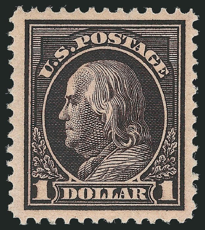 Price of US Stamps Scott Catalogue #423 - US$1.00 1915 Franklin Perf 12. Robert Siegel Auction Galleries, Mar 2012, Sale 1019, Lot 805