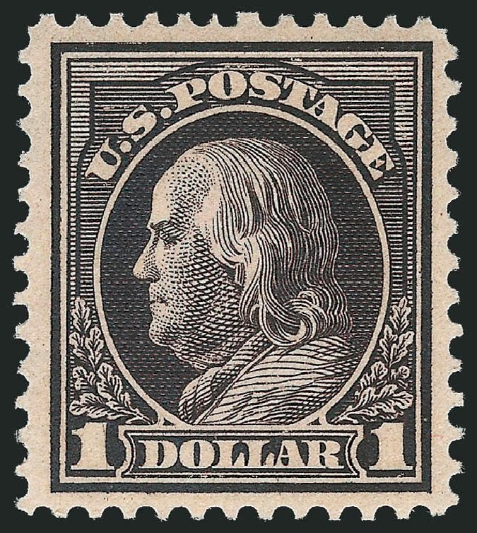 US Stamps Values Scott Cat. #423: US$1.00 1915 Franklin Perf 12. Robert Siegel Auction Galleries, May 2013, Sale 1044, Lot 275