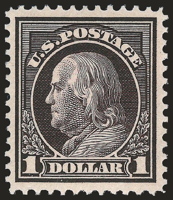 Value of US Stamps Scott Catalog #423: US$1.00 1915 Franklin Perf 12. Robert Siegel Auction Galleries, Apr 2010, Sale 984, Lot 883