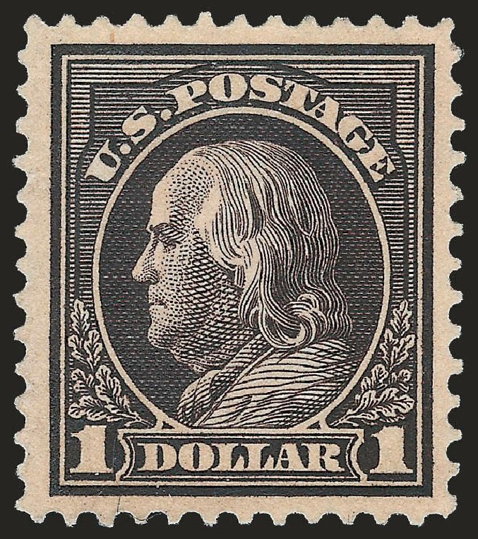 Value of US Stamps Scott # 423: US$1.00 1915 Franklin Perf 12. Robert Siegel Auction Galleries, Jun 2010, Sale 992, Lot 2473
