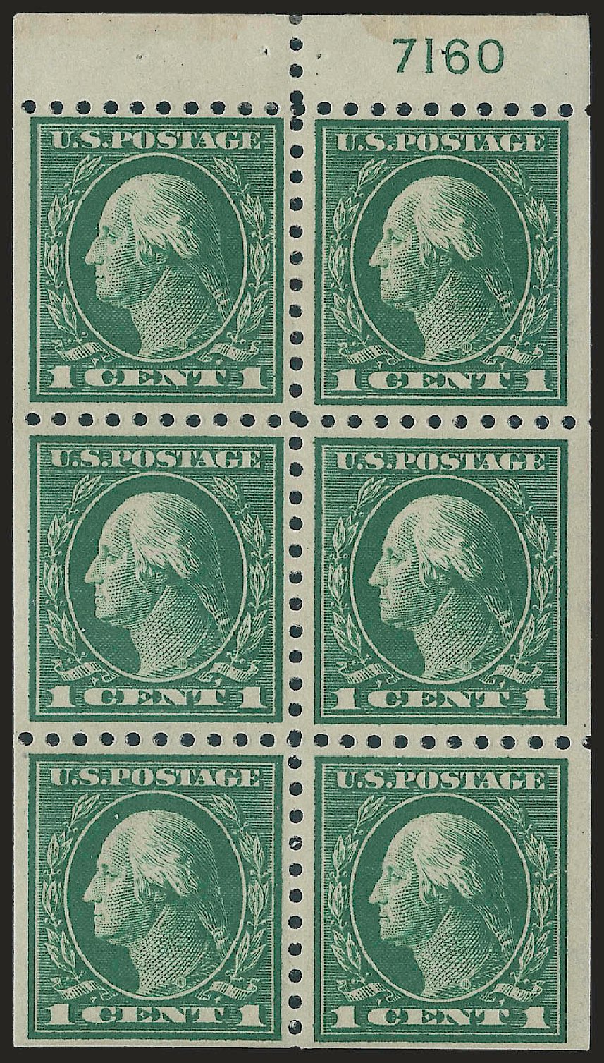 Prices of US Stamp Scott Catalog 424: 1914 1c Washington Perf 10. Robert Siegel Auction Galleries, Jun 2010, Sale 991, Lot 1221