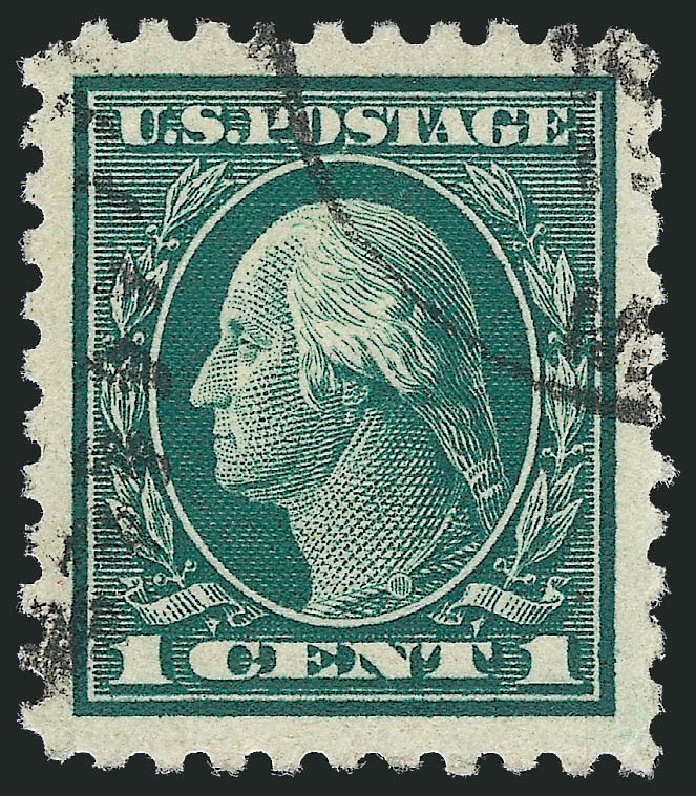 Cost of US Stamps Scott 424: 1c 1914 Washington Perf 10. Robert Siegel Auction Galleries, Oct 2011, Sale 1014, Lot 1902