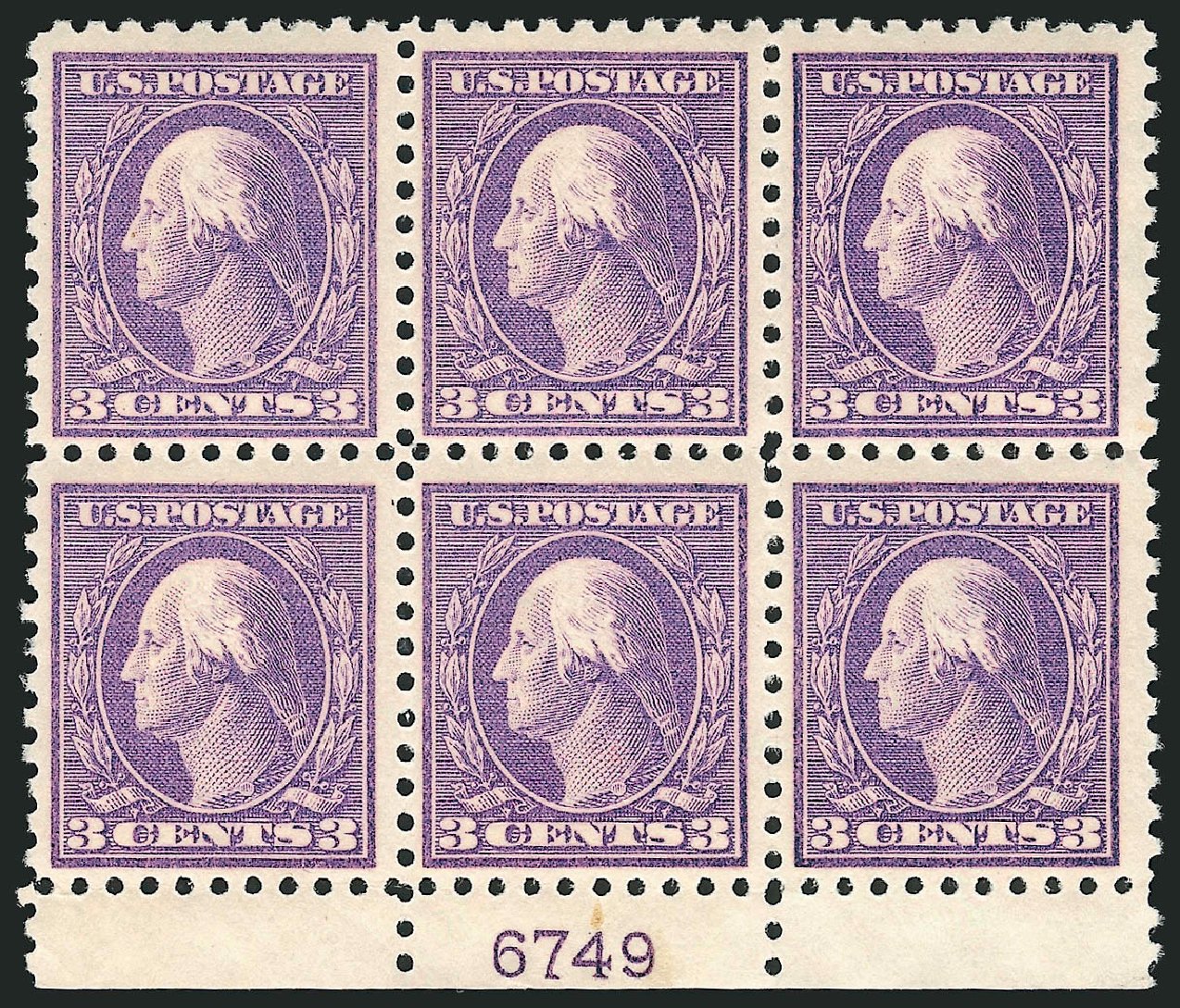 US Stamp Prices Scott Catalogue #426: 1914 3c Washington Perf 10. Robert Siegel Auction Galleries, Dec 2009, Sale 982, Lot 5812