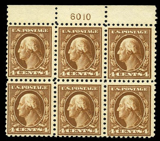 US Stamps Price Scott Cat. # 427 - 1914 4c Washington Perf 10. Matthew Bennett International, Mar 2012, Sale 344, Lot 4580