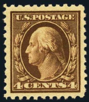 Price of US Stamp Scott Catalogue # 427: 4c 1914 Washington Perf 10. Harmer-Schau Auction Galleries, Aug 2012, Sale 94, Lot 1550