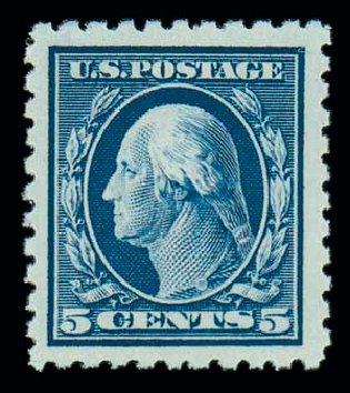 Value of US Stamp Scott Catalogue 428 - 5c 1914 Washington Perf 10. Matthew Bennett International, Dec 2007, Sale 325, Lot 2068