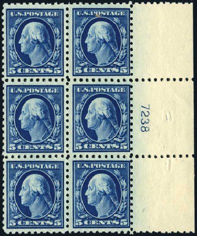 Value of US Stamps Scott Catalogue 428: 1914 5c Washington Perf 10. Harmer-Schau Auction Galleries, Feb 2009, Sale 80, Lot 1319